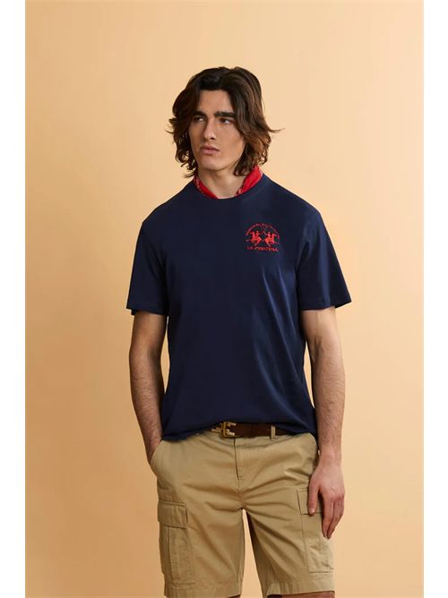 T-shirt uomo manica corta in jersey di cotone con team logo - Vernie LA MARTINA | MCR009JS388/07017